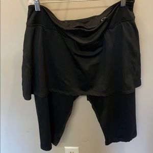 Leggings with attached skirt